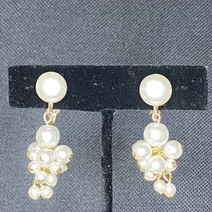 Vintage Faux Pearl Clip Earrings